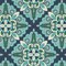 Homeroots 8 x 11 ft. Blue & Green Floral Indoor & Outdoor Area Rug 388670 - alternate 2